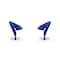 Manhattan Comfort Curl Swivel Accent Chair in Blue and Polished Chrome, PK2 2-AC040-BL - alternate 1